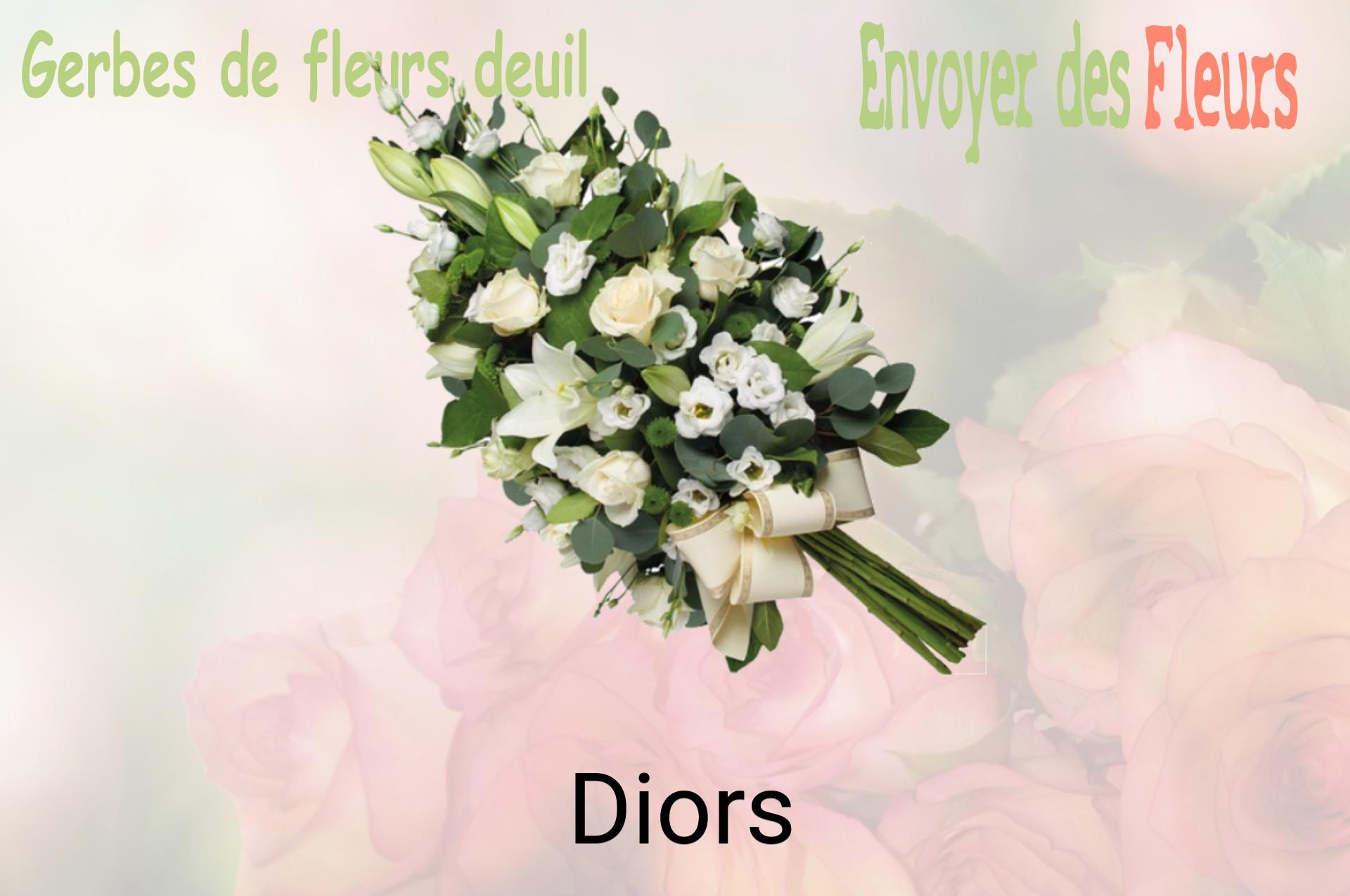 Gerbe de fleurs de deuil livrée à Diors